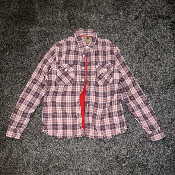 Vintage Cold Storage Foul Weather Gear Button Up Shirt Fleece Lined Womens Large - Picture 1 of 5